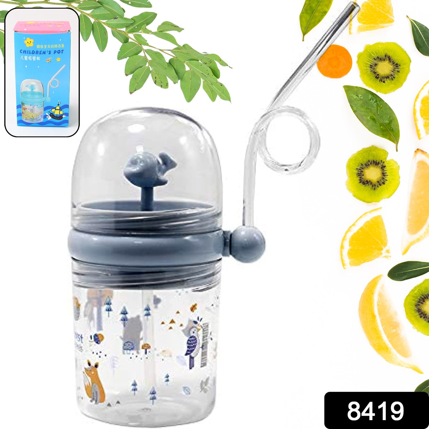 Baby Drinking Cup With Straw And Lid Water Whale Spray Fountain Sippy Cup Bottles Childrens Pot Toddler Tumbler Mug Spill Proofbirthday Party Gift Drinking Cup (1 Pc)