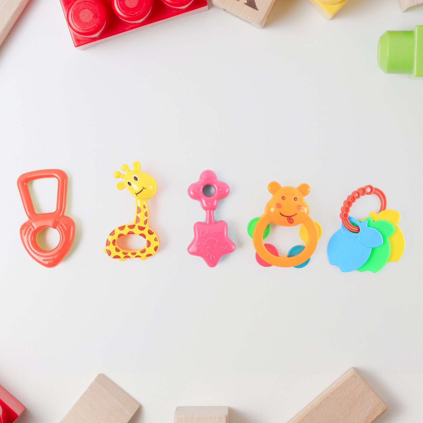 Plastic Baby Rattle Toys 5 Pcs Set