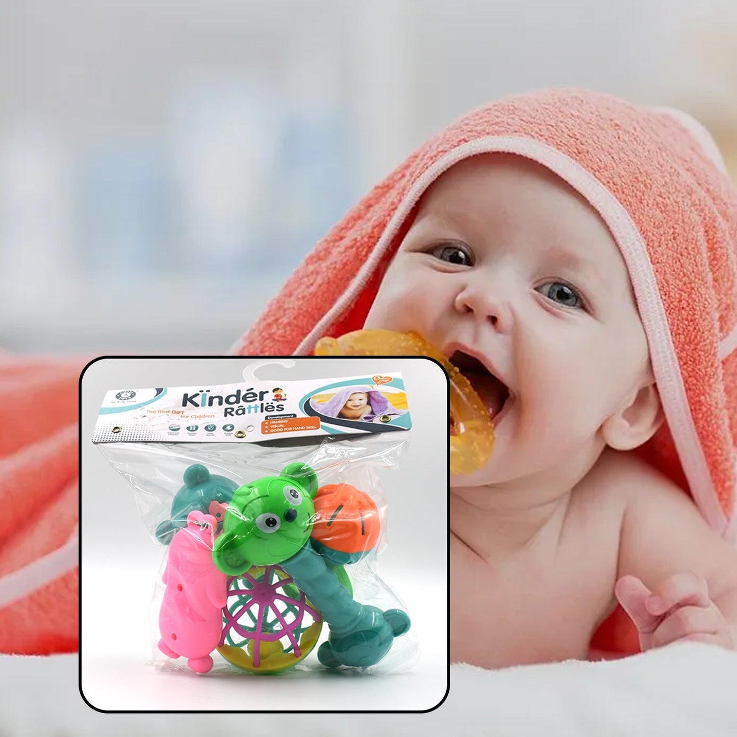Rattles 5Pc Baby Toy And Game For Kids And Babies For Playing And Enjoying Purposes.